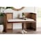 Bali & Pari Lovina Bohemian Light Honey Rattan and Acacia Wood Accent Bench 246-13575-ZORO - alternate 4